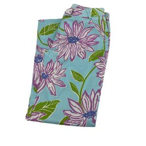 Lilly Pulitzer White Label Floral Capri Pants Size 4